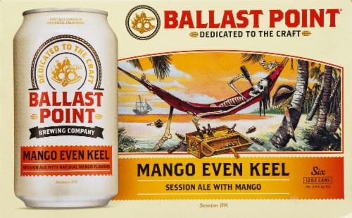 Ballast Point Mango Even Keel Session IPA Perspective: front
