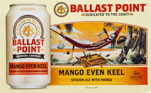 Ballast Point Mango Even Keel Session IPA Perspective: front