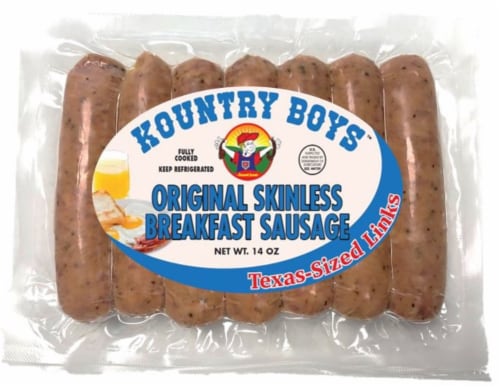 Kountry Boys™ Original Skinless Breakfast Sausage Texas-Sized Links Perspective: front