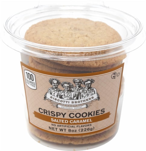 Biscotti Borthers Salted Caramel Crispy Cookies Perspective: front