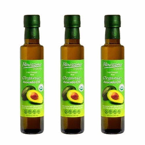 Cold Pressed Organic Avocado Oil, 8.45 Fl Oz (3 Pack) 100 Pure, Rich