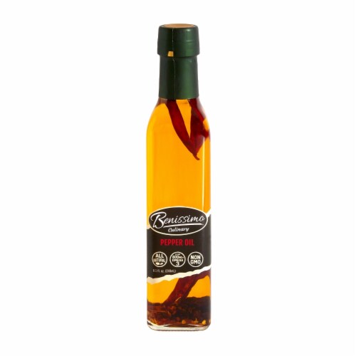 Benissimo Pepper Infused Oil, 8.1 Fl Oz Perspective: front