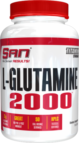 San® L-Glutamine 2000™ Amino Acid Dietary Supplement Perspective: front