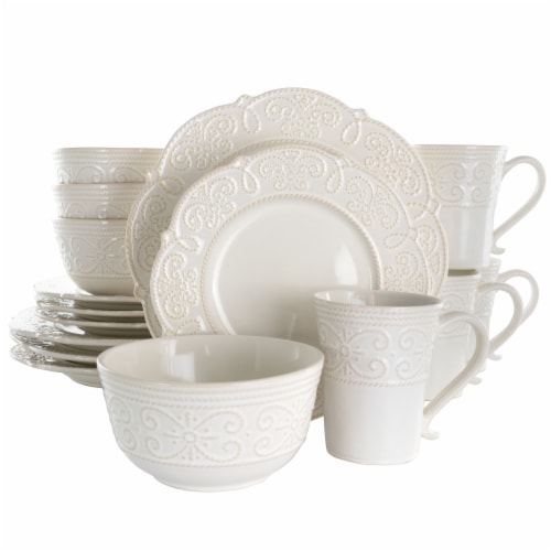 Embossed white dinnerware deals
