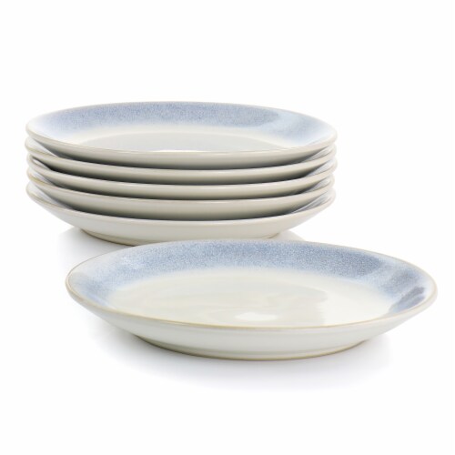 Martha Stewart Blue Rim Stoneware Salad Plate Set Perspective: front