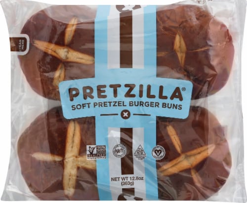 Pretzilla Soft Pretzel Burger Buns Perspective: front