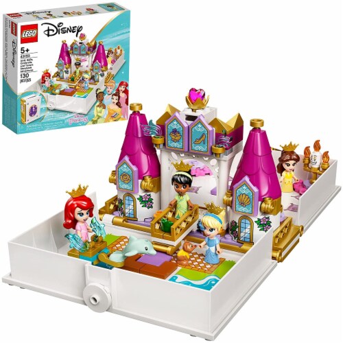 43193 LEGO® Disney Ariel Belle Cinderella and Tiana's Storybook Adventures Building Toy Perspective: front