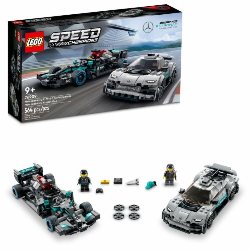 LEGO® 76909 Speed Champions Mercedes-AMG F1 W12 E Performance Project One Building Set Perspective: front