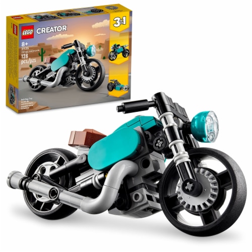 LEGO® Creator 3-in-1 Vintage Motorcycle Building Set Perspective: front