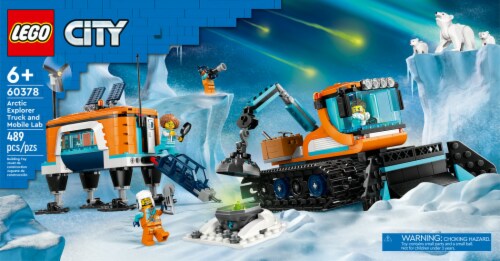 Lego 60378 Arctic Explorer Truck and Mobile Lab City Building Set Perspective: front