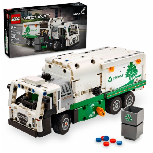 LEGO® Technic™ Mack® LR Electric Garbage Truck Perspective: front