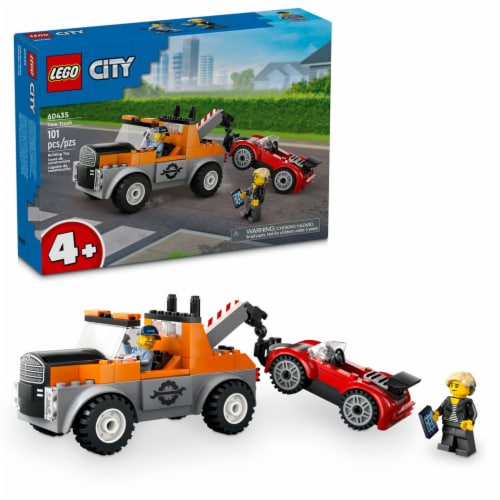 LEGO® Tow Truck And Sports Car Repair 60435 Building Set Perspective: front