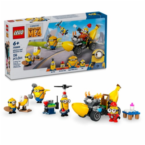 LEGO® 75580 Despicable Me 4 Mininions and Banana Car Set Perspective: front