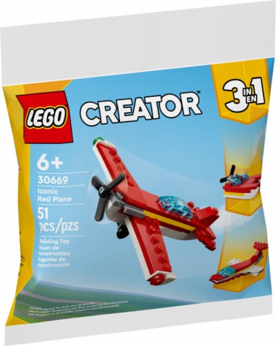 LEGO® Creator™ Iconic Red Plane 30669 Perspective: front