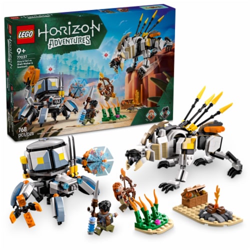 LEGO Horizon Adventures Aloy & Varl vs. Shell-Walker & Sawtooth Toy 77037 Perspective: front
