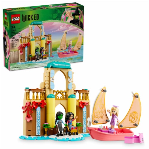 LEGO® 75681 Glinda Eelphaba & Nessarose at Shiz University Building Set Perspective: front
