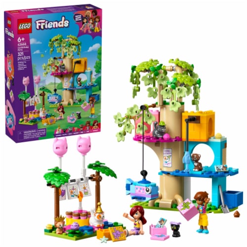 LEGO Friends Cat Birthday Party & Tree House 42666 Perspective: front