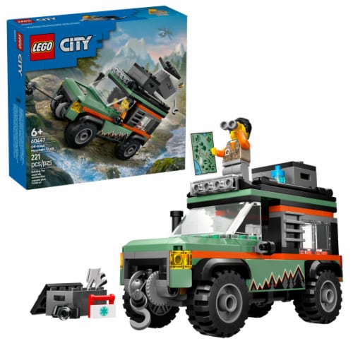 LEGO City Off-Road 4x4 Mountain Truck Building Toy 60447 Perspective: front
