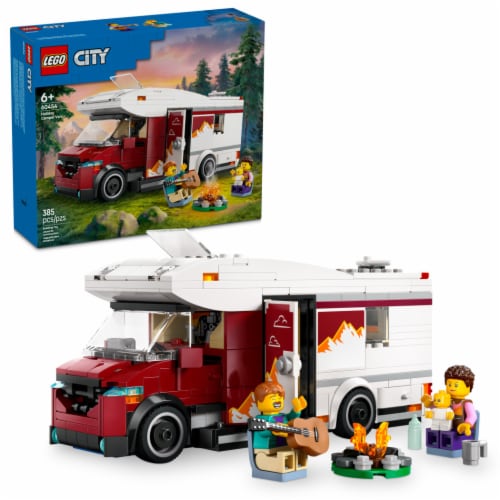 LEGO City Holiday Adventure Camper Van Building Toy Set 60454 Perspective: front