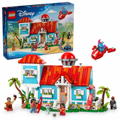 LEGO Disney Lilo and Stitch Beach House Building Toy 43268 Perspective: front