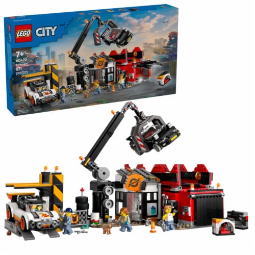 LEGO City Scrapyard with Cars Building Toy 60472 Perspective: front