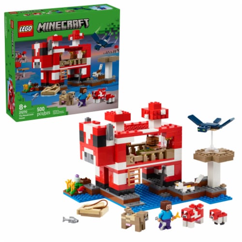 LEGO Minecraft The Mooshroom House Building Toy 21270 Perspective: front