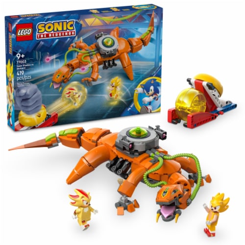 LEGO Sonic the Hedgehog Super Shadow vs. Biolizard Building Toy for Kids 77003 Perspective: front