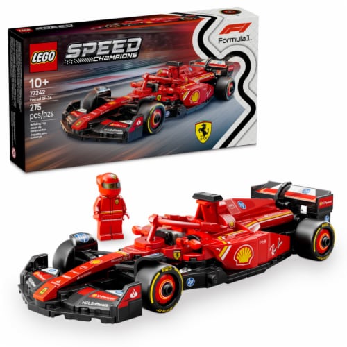 LEGO® Speed Champions Ferrari SF-24 F1 Race Car Toy 77242 Building Set Perspective: front