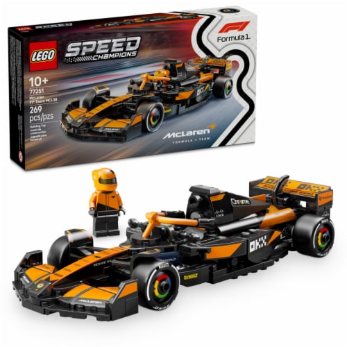 LEGO® Speed Champions McLaren F1 Team MCL38 Race Car Toy 77251 Building Set Perspective: front