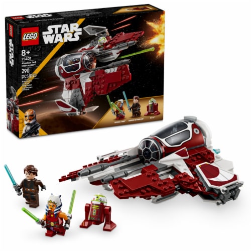 LEGO Star Wars: The Clone Wars Ahsoka's Jedi Interceptor Spaceship Building Toy 75401 Perspective: front