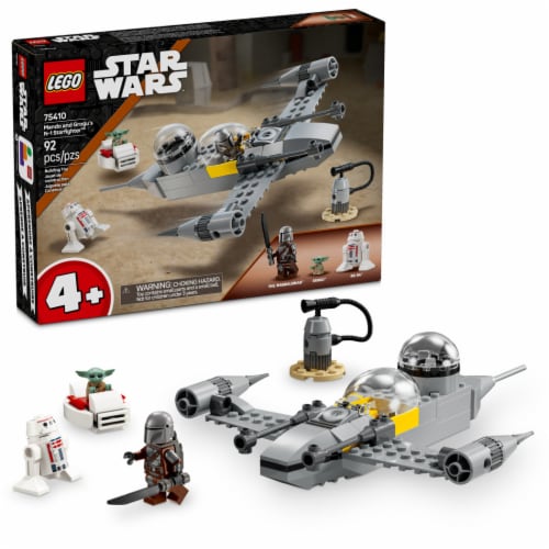 LEGO Star Wars: The Mandalorian Mando and Grogu's N-1 Starfighter Building Toy 75410 Perspective: front