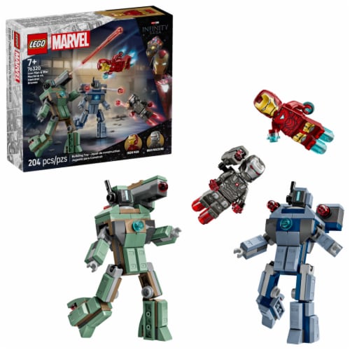 LEGO Marvel Iron Man & War Machine vs. Hammer Drones 76320 Perspective: front