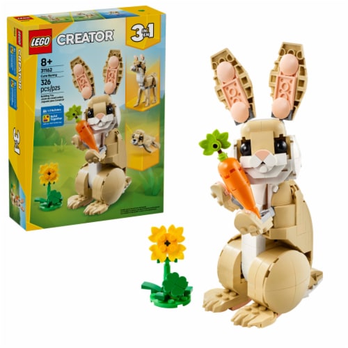 LEGO Creator 3 in 1 Cute Bunny Building Toy Set 31162 Perspective: front