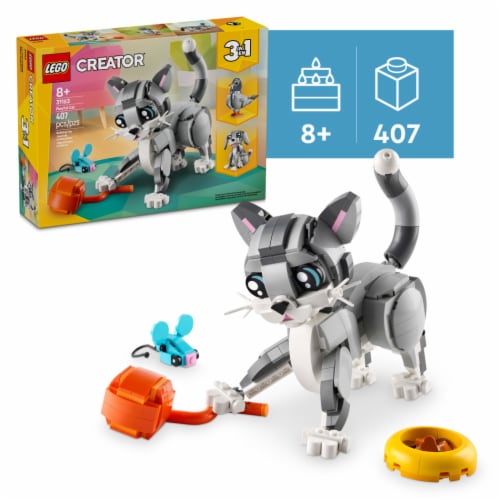 LEGO Creator 3 in 1 Playful Cat Building Toy 31163 Perspective: front