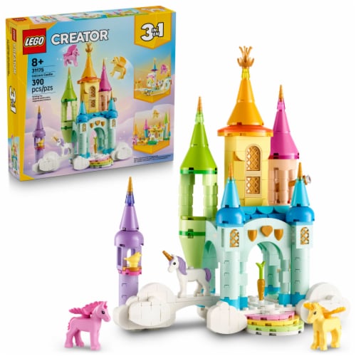 LEGO Creator 3 in 1 Unicorn Castle Building Toy 31175 Perspective: front