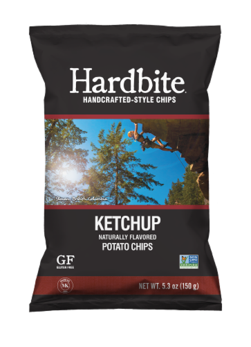 Hardbite Ketchup Potato Chips Perspective: front