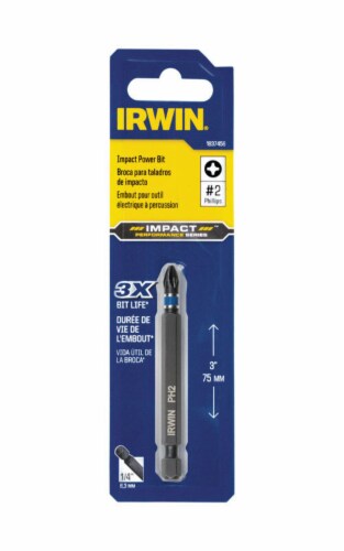 Irwin Phillips 3 in. L Impact Power Bit Steel 1 pc. - Total Qty: 1; Each Pack Qty: 1 Perspective: front