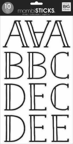Me & My Big Ideas MambiSticks® Engraved Letter Stickers Perspective: front