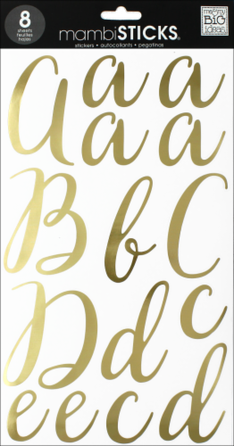 Me and My Big Ideas MambiSticks Foil Alphabet Stickers - Gold Perspective: front