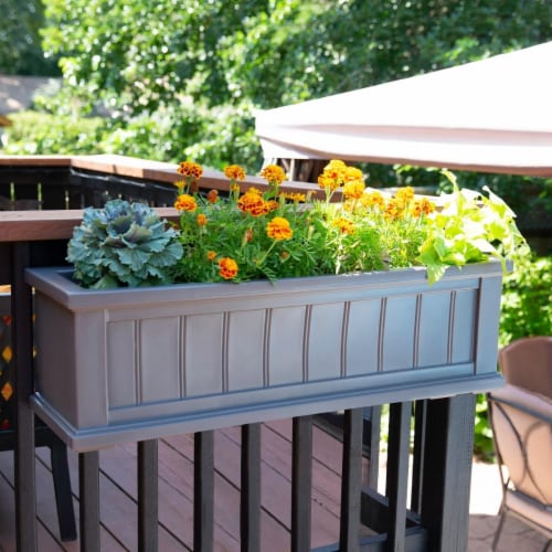 Mayne 4840-GRG 3 ft. Cape Cod Window Box, Graphite Gray Perspective: front