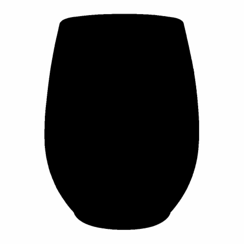 12 oz. Solid Navy Elegant Stemless Plastic Wine Glasses (64 Glasses) Perspective: front