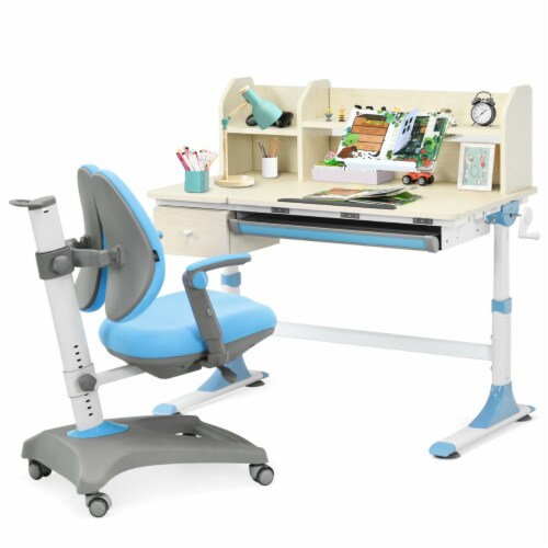 Educational Kids Height Adjustable Study Table & Chair Set