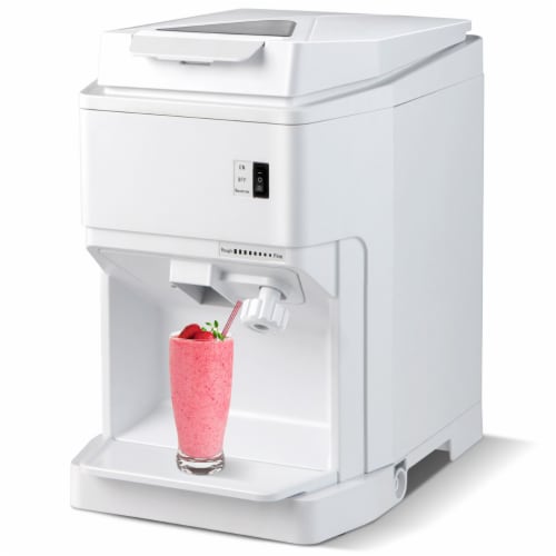 Electric Ice Crusher Shaver Adjustable 460W Snow Cone Maker Machine 265lbs/hr Perspective: front