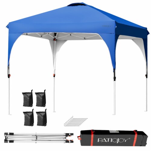 Gymax 8x8 FT Pop up Canopy Tent Shelter Height Adjustable w Roller Bag Blue 1 unit Pay Less Super Markets