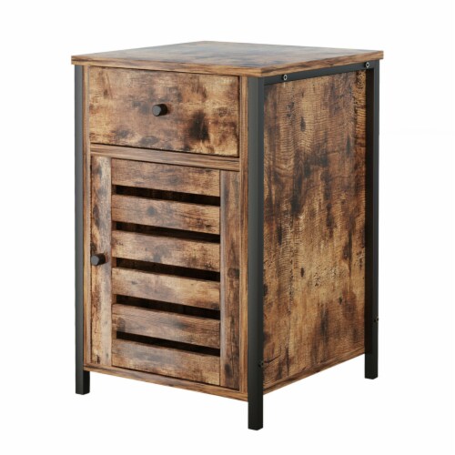 Rustic industrial clearance bedside table