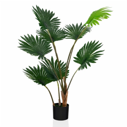 4FT Artificial Tree Artificial Fan Palm Tree Fake Palm Plant for Indoor