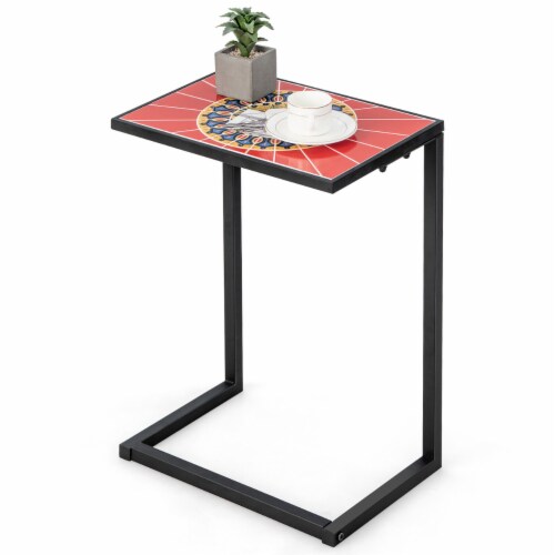Ceramic patio on sale end tables