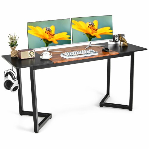 Home Office Desk-63 inch Large Computer Desk Table for Black