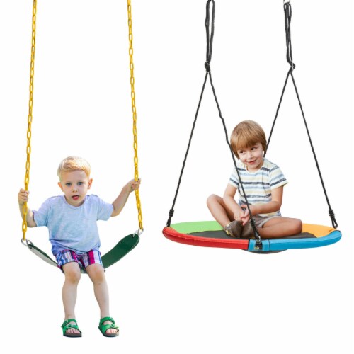 2 Pack Swing Set Swing Seat Replacement Saucer Tree Swing for Indoor Outdoor 1 unit Fred Meyer