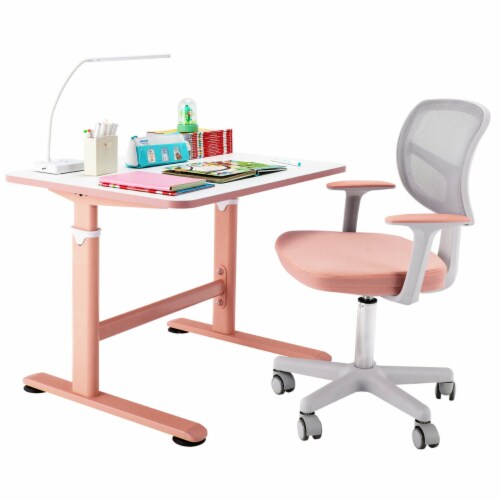 Height Adjustable Kids Study Desk and Chair Set